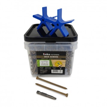 Саморезы Finka Deck Wood Screws C4 4,8х90mm - Саморезы из углеродистой стали для монтажа террасной и фасадной доски открытым способом-0