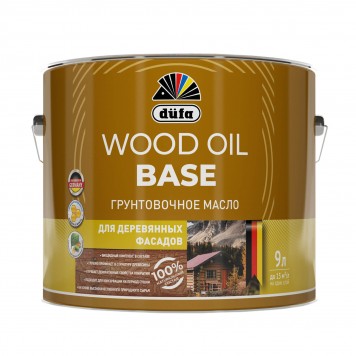 Dufa WOOD OIL BASE - грунтовочное масло для деревянных фасадов бесцветное, 0,9 л - 2 л-0