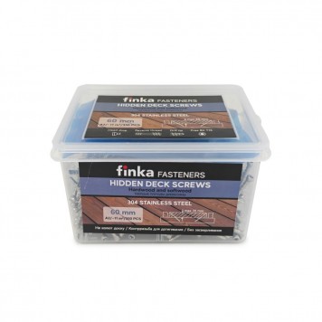 Саморезы Finka Hidden Wood Screws A2 - Саморезы для монтажа террасной и фасадной доски скрытым способом, в ассортимерте-0