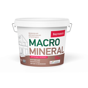 Bayramix Macro Mineral XL - мраморная (мозаичная) штукатурка для фасадов и интерьеров, в ассортименте, 15 кг-0